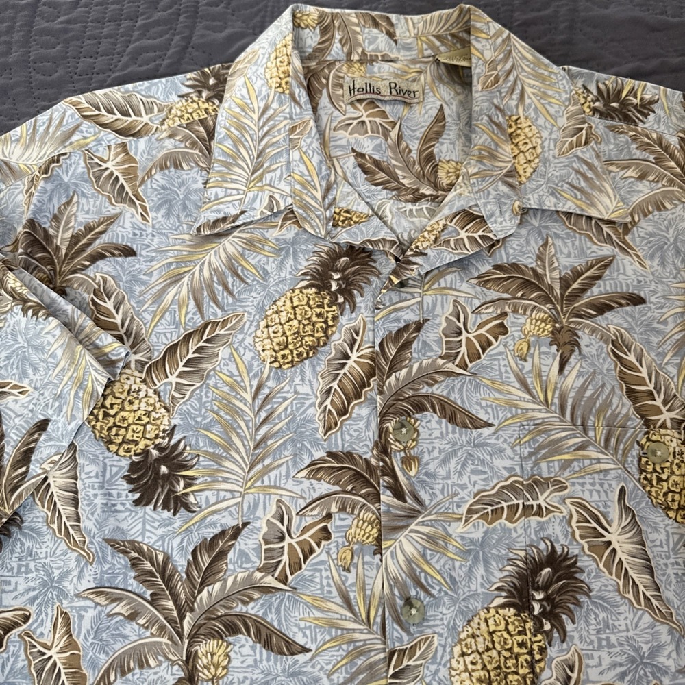 2 Hollis River Hawaiian Shirt Mens XL Short Sleeve Button Down Casual-Resort - Picture 2 of 8